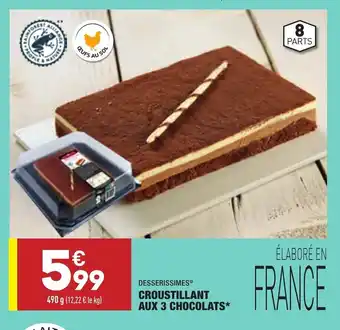 ALDI Croustillant aux 3 chocolats offre