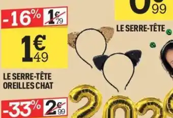 Centrakor LE SERRE-TÊTE OREILLES CHAT offre