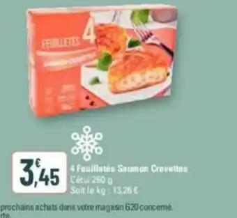 G20 4 Feuilletés Saumon Crevettes offre