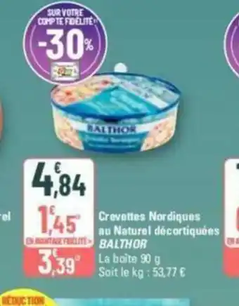 G20 Crevettes nordiques au naturel decortiquees offre