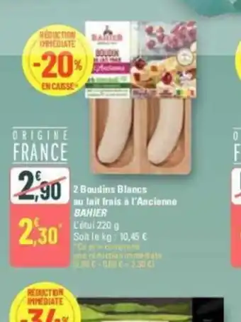 G20 2 Boudins Blancs au lait frais à l'Ancienne offre
