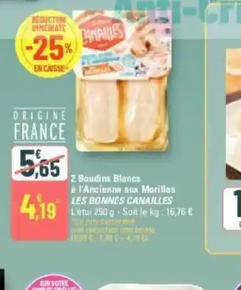 G20 2 Boudins Blancs à l'Ancienne aux Morilles offre