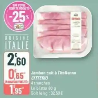 G20 Jambon cuit à l'italienne offre