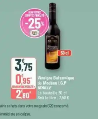 G20 Vinaigre balsamique de modène I.G.P offre