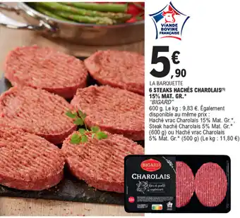 6 Steaks hachés charolais