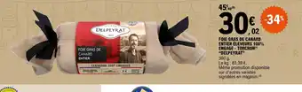 E.Leclerc FOIE GRAS DE CANARD ENTIER ÉLEVEURS 100% ENGAGE TORCHON DELPEYRAT offre