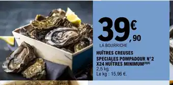 LA BOURRICHE HUÎTRES CREUSES SPECIALES POMPADOUR N°2 X24 HUÎTRES MINIMUM