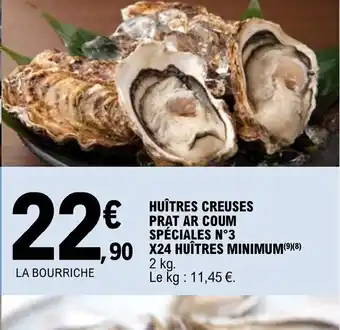 E.Leclerc HUÎTRES CREUSES PRAT AR COUM SPÉCIALES N°3 offre