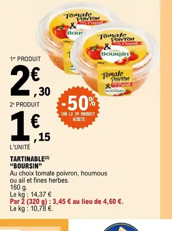 E.Leclerc TARTINABLE BOURSIN offre