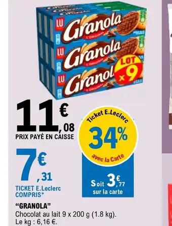 E.Leclerc GRANOLA offre