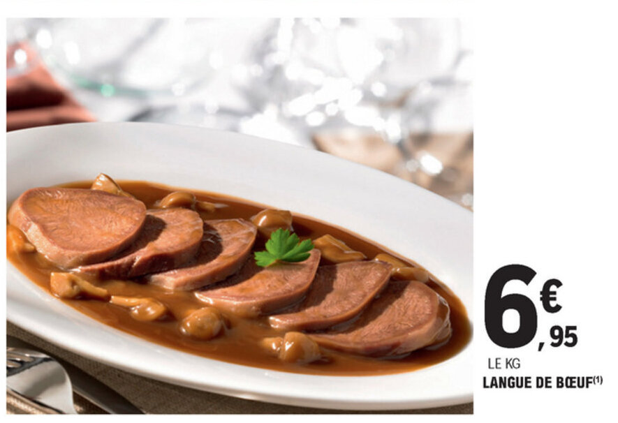 Promo Langue de bœuf chez E.Leclerc Promo Langue de bœuf chez E.Leclerc