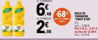 E.Leclerc HUILE DE TOURNESOL FRUIT D'OR offre
