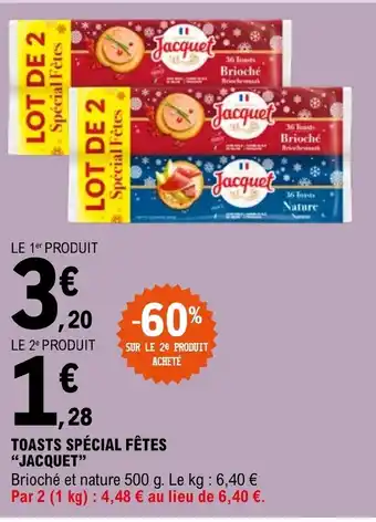 TOASTS SPÉCIAL FÊTES JACQUET