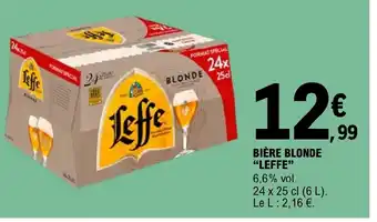 E.Leclerc BIÈRE BLONDE LEFFE offre