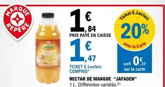 E.Leclerc NECTAR DE MANGUE JAFADEN offre