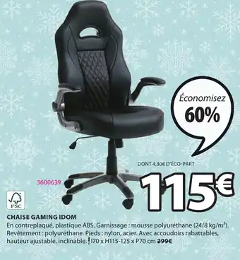 JYSK CHAISE GAMING IDOM offre