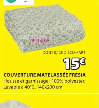 JYSK COUVERTURE MATELASSÉE FRESIA offre