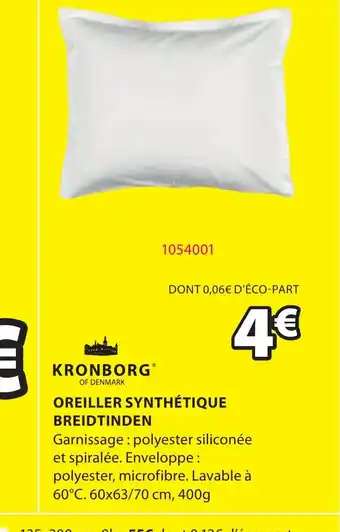 JYSK OREILLER SYNTHÉTIQUE BREIDTINDEN offre