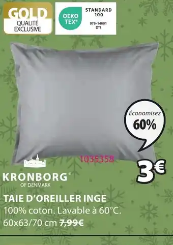 JYSK TAIE D'OREILLER INGE offre