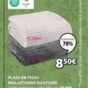 JYSK PLAID EN TISSU MOLLETONNÉ HAGTORN offre