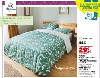 Super U PARURE HOUSSE DE COUETTE 240X220CM + 2 TAIES D'OREILLER 63x63CM offre