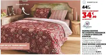 Super U PARURE HOUSSE DE COUETTE 240X220CM + 2 TAIES D'OREILLER 63x63CM offre