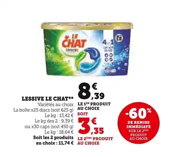 Super U LESSIVE LE CHAT offre