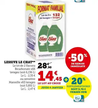 Super U LESSIVE LE CHAT offre