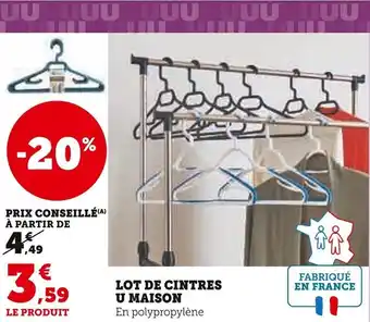 Super U LOT DE CINTRES U MAISON offre