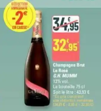 G20 Champagne Brut Le Rosé G.H. MUMM offre