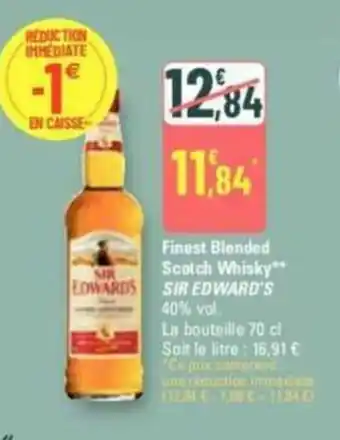 G20 Finest Blended Scotch Whisky** EDWARDS SIR EDWARD'S offre
