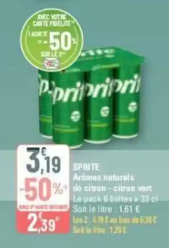 SPRITE Arômes naturels de citron-citron vert