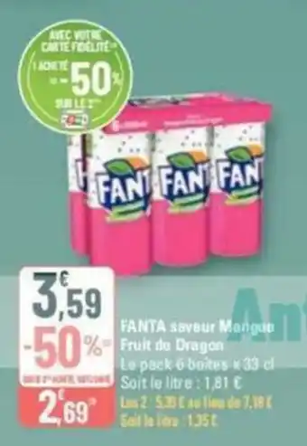 G20 FANTA saveur Mangue % Fruit du Dragon offre