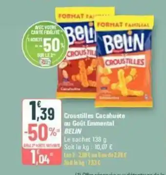 G20 Croustilles Cacahuète ou Goût Emmental BELIN offre