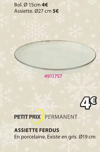 JYSK ASSIETTE FERDUS offre