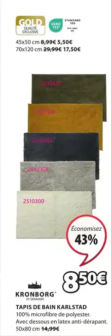 JYSK TAPIS DE BAIN KARLSTAD offre