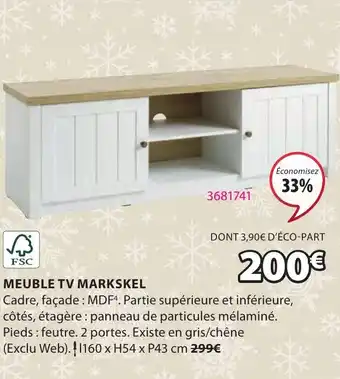 JYSK MEUBLE TV MARKSKEL offre