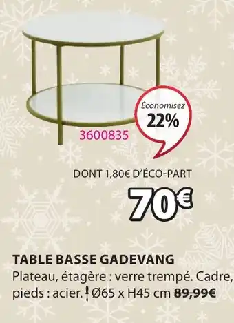 JYSK TABLE BASSE GADEVANG offre