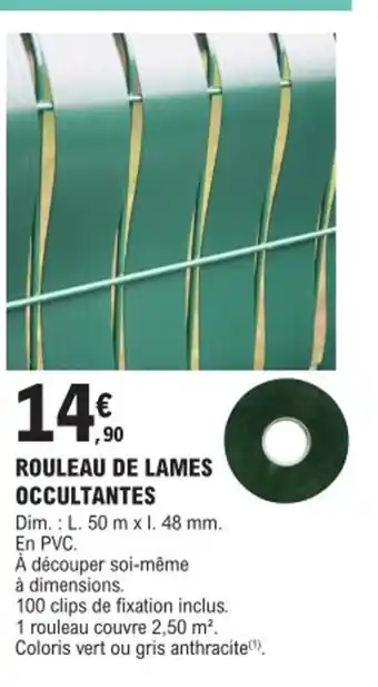 E.Leclerc Brico ROULEAU DE LAMES OCCULTANTES offre