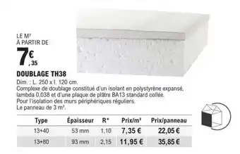 E.Leclerc Brico DOUBLAGE TH38 offre