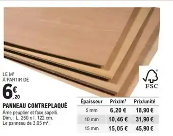 PANNEAU CONTREPLAQUÉ