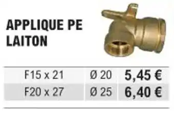 E.Leclerc Brico APPLIQUE PE LAITON offre