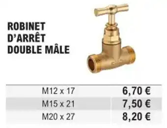 E.Leclerc Brico ROBINET D'ARRÊT DOUBLE MÂLE offre