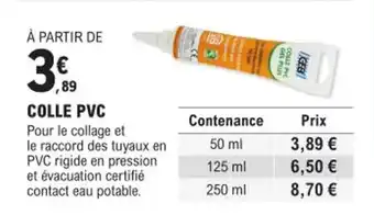 E.Leclerc Brico COLLE PVC offre