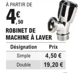 E.Leclerc Brico ROBINET DE MACHINE À LAVER offre