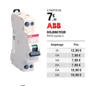E.Leclerc Brico DISJONCTEUR PH+N courbe C. offre