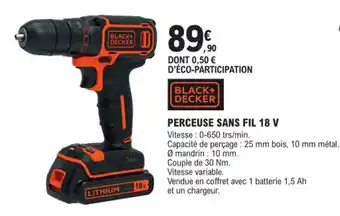E.Leclerc Brico PERCEUSE SANS FIL 18 V offre