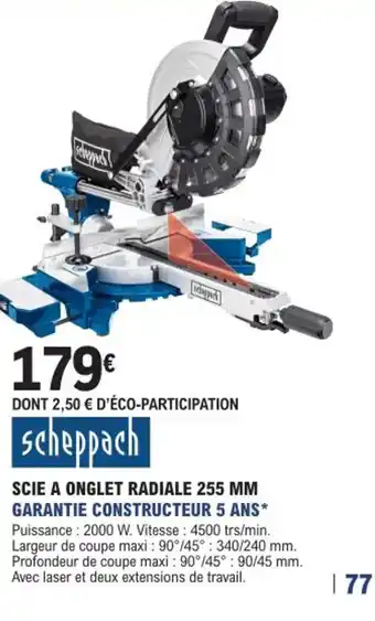 E.Leclerc Brico SCIE A ONGLET RADIALE 255 MM offre