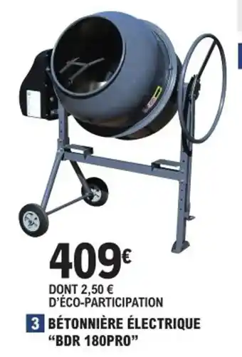 BÉTONNIÈRE ÉLECTRIQUE "BDR 180PRO"