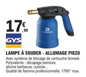 E.Leclerc Brico LAMPE À SOUDER - ALLUMAGE PIEZO offre